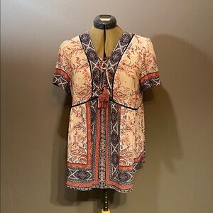 Knox Rose Multicolor Boho Blouse